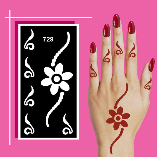 DIY Mehndi Stencil Kit with Floral, Vine, and Dot Designs for Everyday Artistic Use