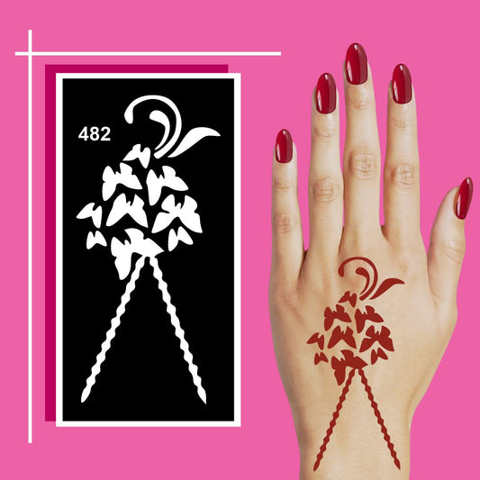 Henna Stencil Design Kit with Intricate and Simple Pattern Options For Kids & Adults Both Sticker