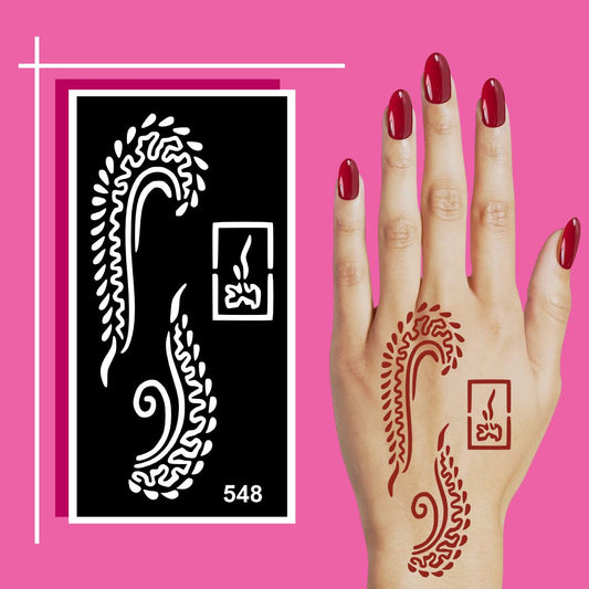 Mehndi Stencil Design Sheets for Hands and Arms with Balanced Traditional Patterns
