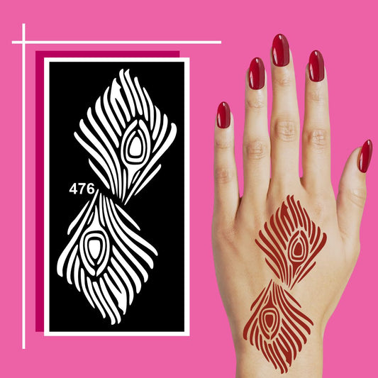 Fun Floral Mehndi Stencil Templates for Creative Kids For Kids & Adults Both Sticker