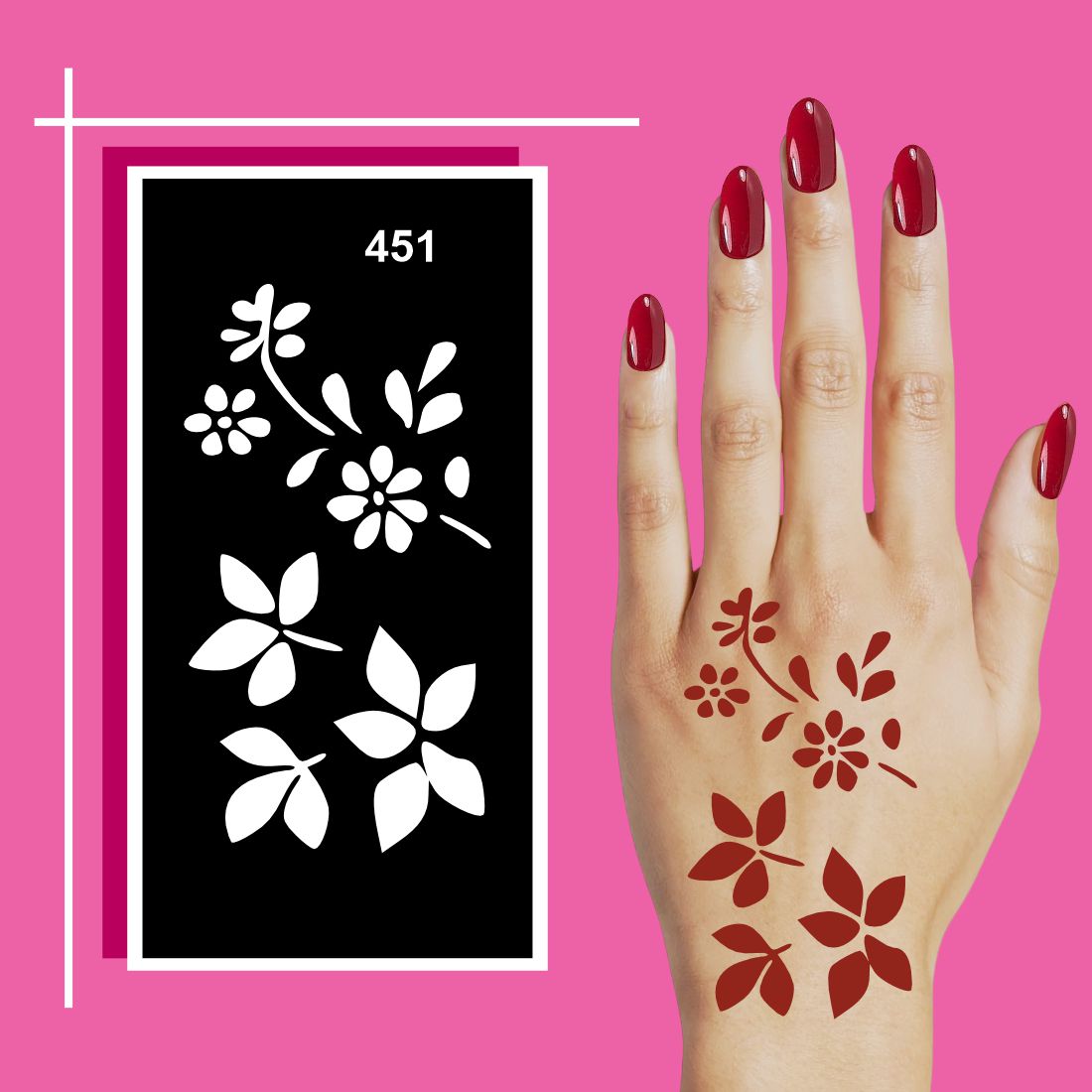 Ready-to-Use Henna  Stencil Sheets for Everyday Art For Kids & Adults Both Sticker