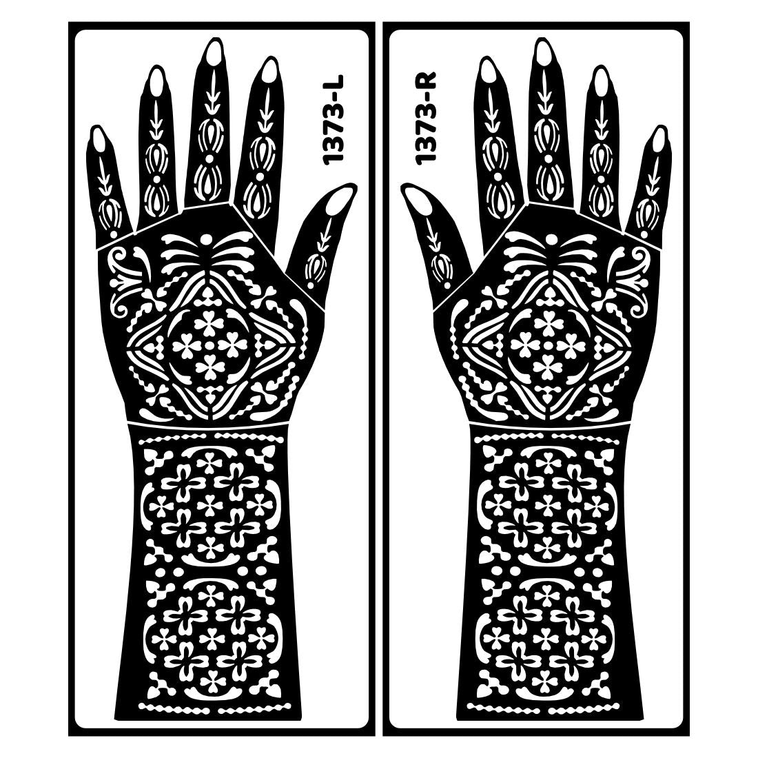 Easy-To-Use Bridal Mehndi Stencil Sticker With Peacock And Mandala Designs Easy To Use With Instant Beautiful Design