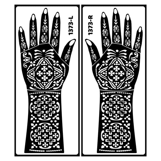 Easy-To-Use Bridal Mehndi Stencil Sticker With Peacock And Mandala Designs Easy To Use With Instant Beautiful Design