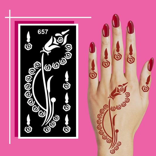 Multi-Pack Mehndi Stencil Sticker Set for Complete Hand Coverage