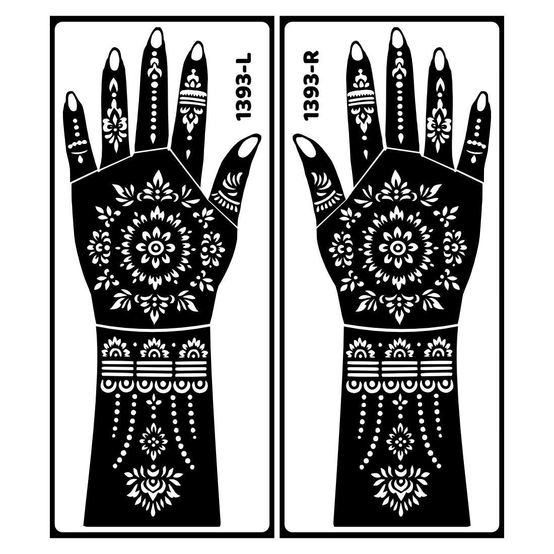 Full Arm Bridal Mehndi Stencil Sticker With Detailed Indian Wedding Motifs Easy To Use With Instant Beautiful Design