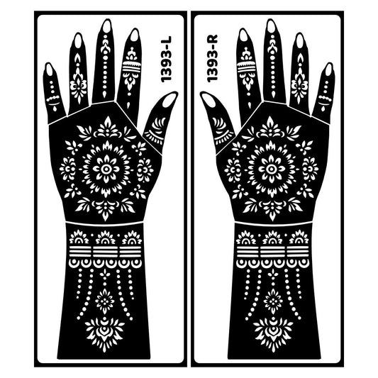 Full Arm Bridal Mehndi Stencil Sticker With Detailed Indian Wedding Motifs Easy To Use With Instant Beautiful Design