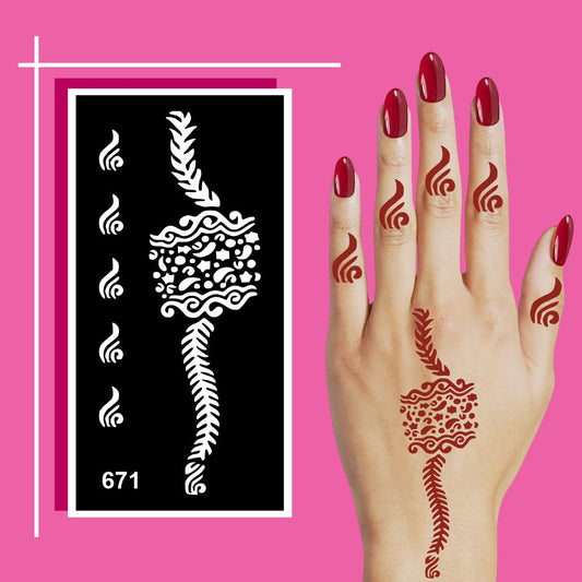 Mehndi Stencil Sticker Set for Family Fun and Creative Art