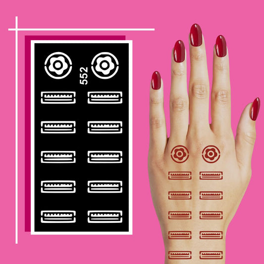 Henna Stencil Sheets for Girls and Women with Beautiful Natural Motifs
