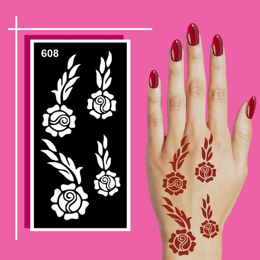 Quick Apply Mehndi Sticker for Beginners Interested in Cultural Art