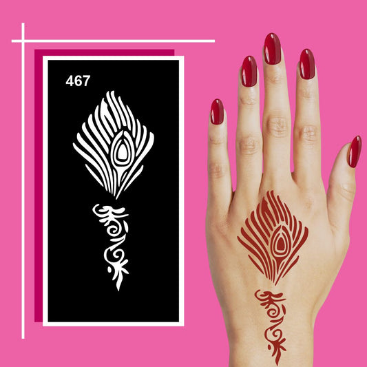 Easy Art Mehndi Stencil Sticker Set for Instant Hand Decoration For Kids & Adults Both Sticker