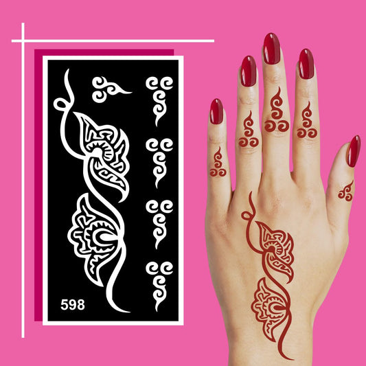 Kid Safe Mehndi Stencil Stickers for Artistic Exploration and Cultural Learning