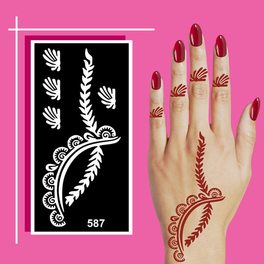 DIY Mehndi Design Sticker Sheets with Soft Finish and Clear Lines