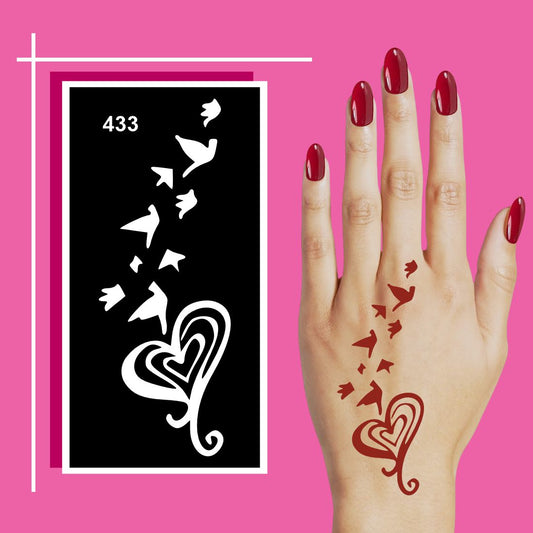 Mixed Design Mehndi Stencil Templates for Versatile Use For Kids & Adults Both Sticker