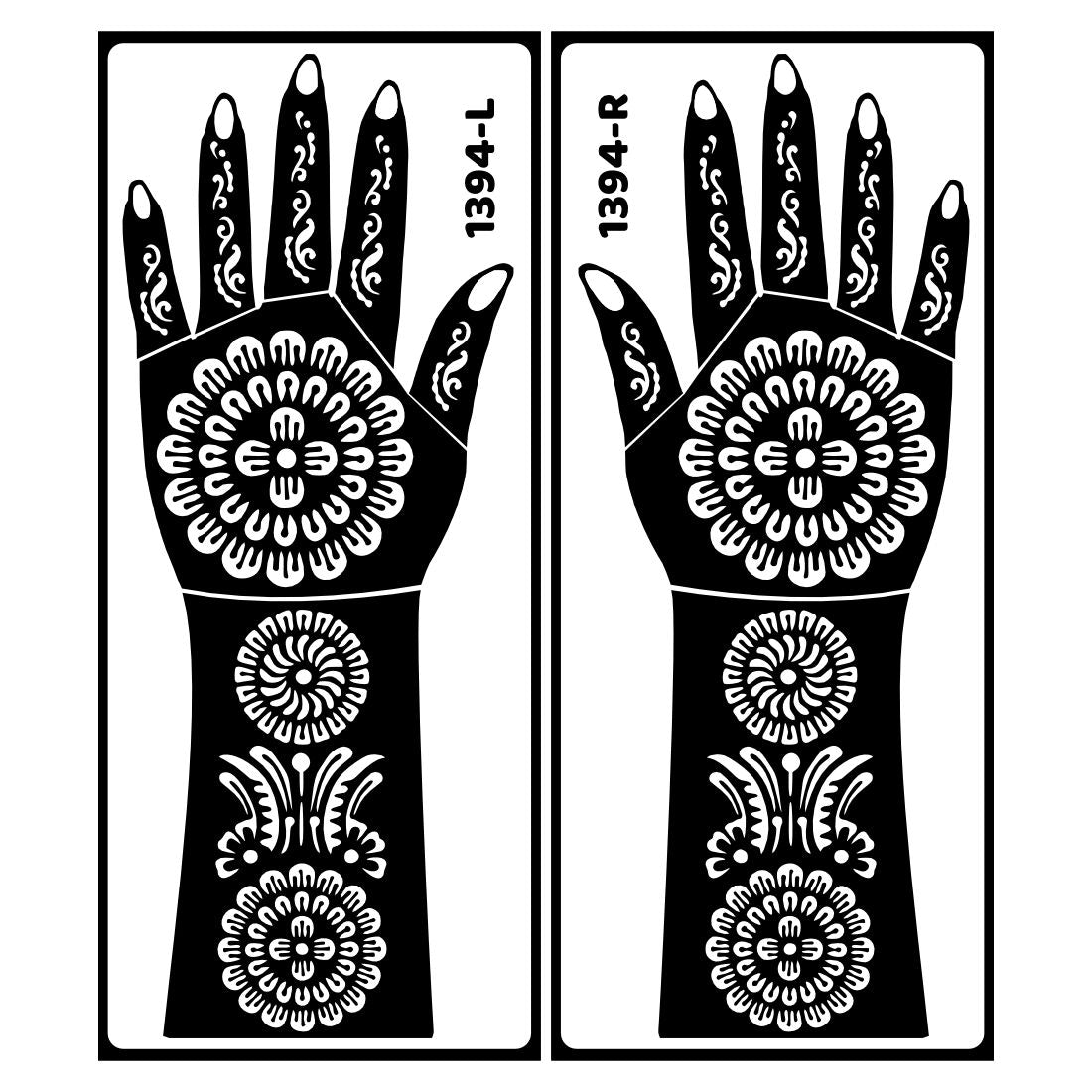 Royal Bridal Mehndi Stencil Sticker Featuring Peacock And Diamond  Easy To Use With Instant Beautiful Design