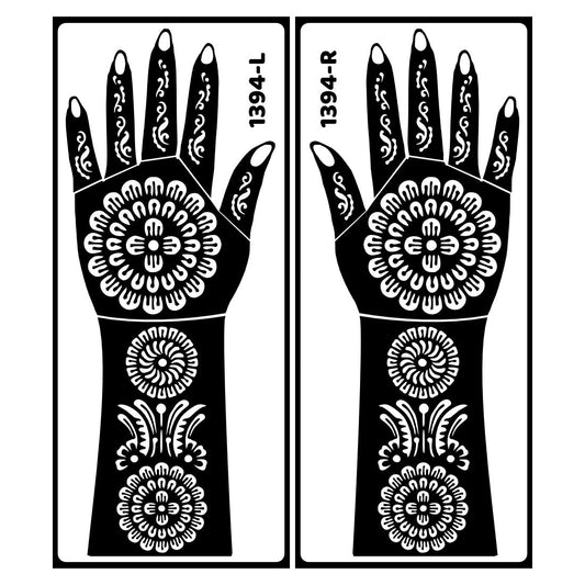 Royal Bridal Mehndi Stencil Sticker Featuring Peacock And Diamond  Easy To Use With Instant Beautiful Design