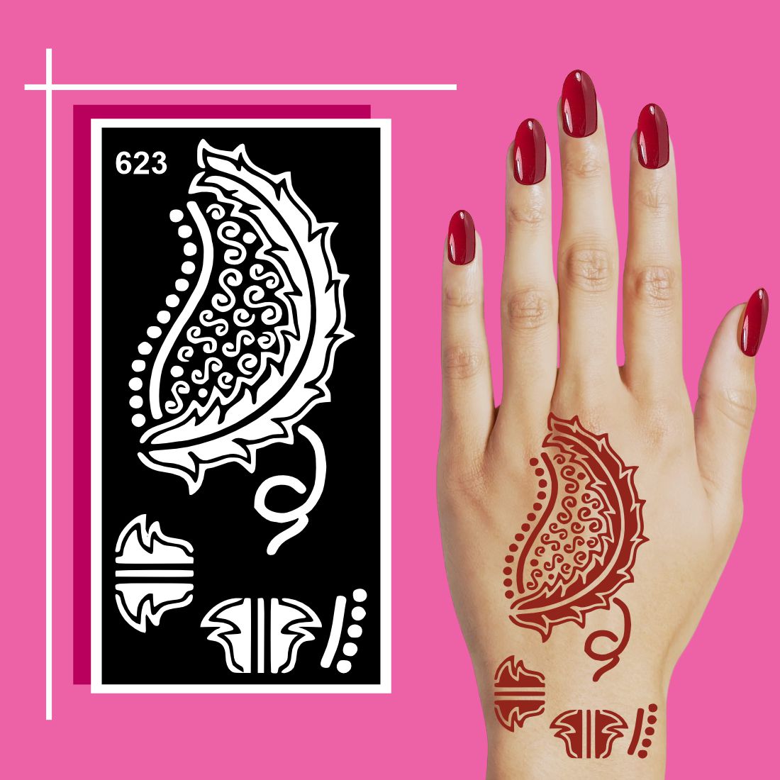 Educational Mehndi Art Sticker for Children to Discover Patterns