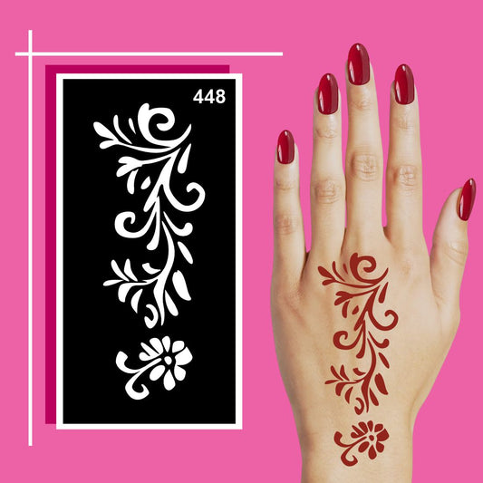 Reusable Mehndi Stencil Art Kit for Hands and Feet For Kids & Adults Both Sticker