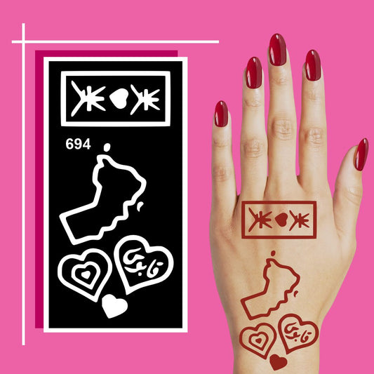 Bold Style Mehndi Stencil Stickers for Elegant Hand Looks