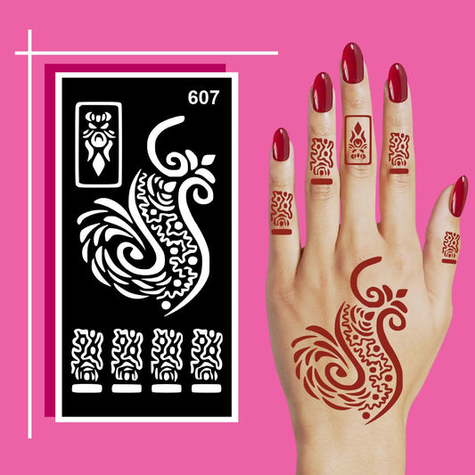 Intricate Design Mehndi Sticker for Children Learning Traditional Craft Skills