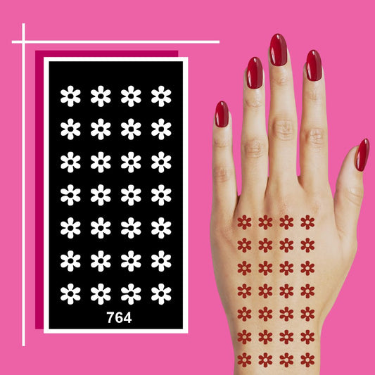 Classic and Decorative Henna Stencil Templates with Reusable Sticker Format