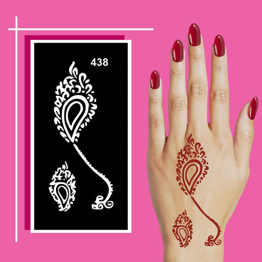 All-Season Mehndi Stencil Sticker Set for Creative Expression  For Kids & Adults Both Sticker