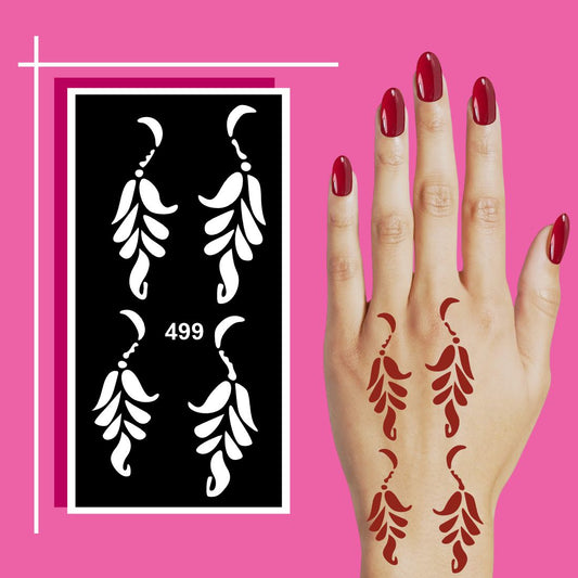 Detailed Henna Art Sheets for a Professional Finish For Kids & Adults Both Sticker