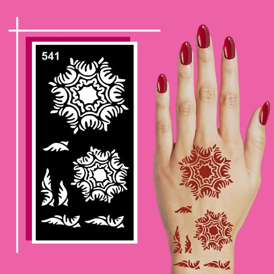 Curvy and Elegant Mehndi Stencil Design Sheets for Easy At-Home Application