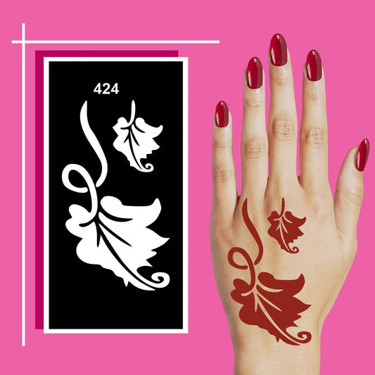 Quick-Apply Mehndi Stencil Templates for Elegant Hand Art For Kids & Adults Both Sticker