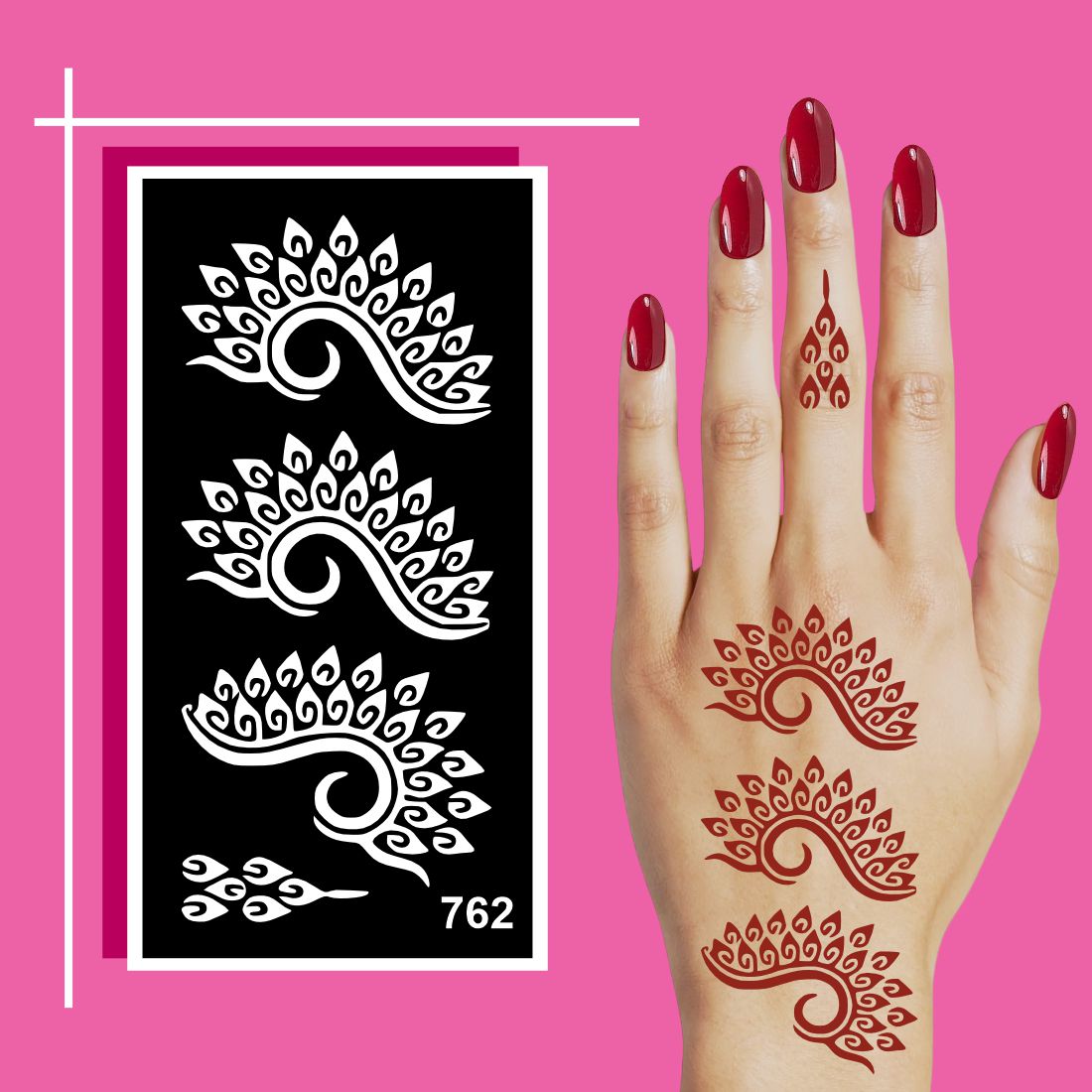 Easy DIY Mehndi Stencil Sticker Set for School Functions and Family Gatherings