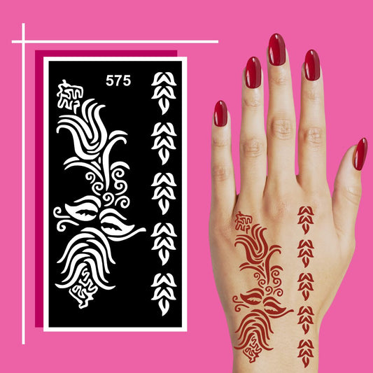 Natural Theme Mehndi Stencil  Sheets for Calm and Decorative Styling