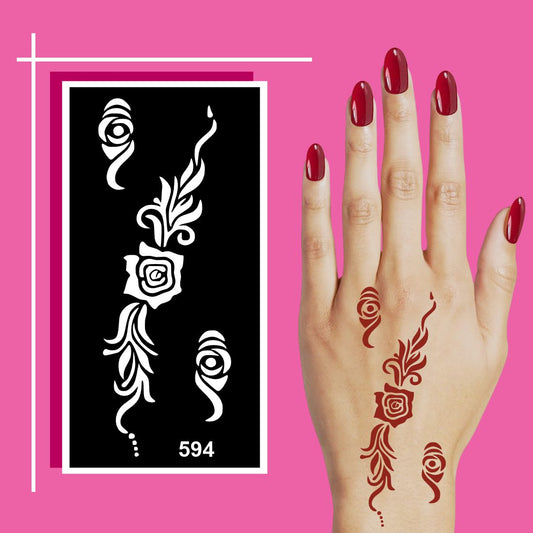 Fast Application Mehndi Stencil Design Stickers for Busy Lifestyles