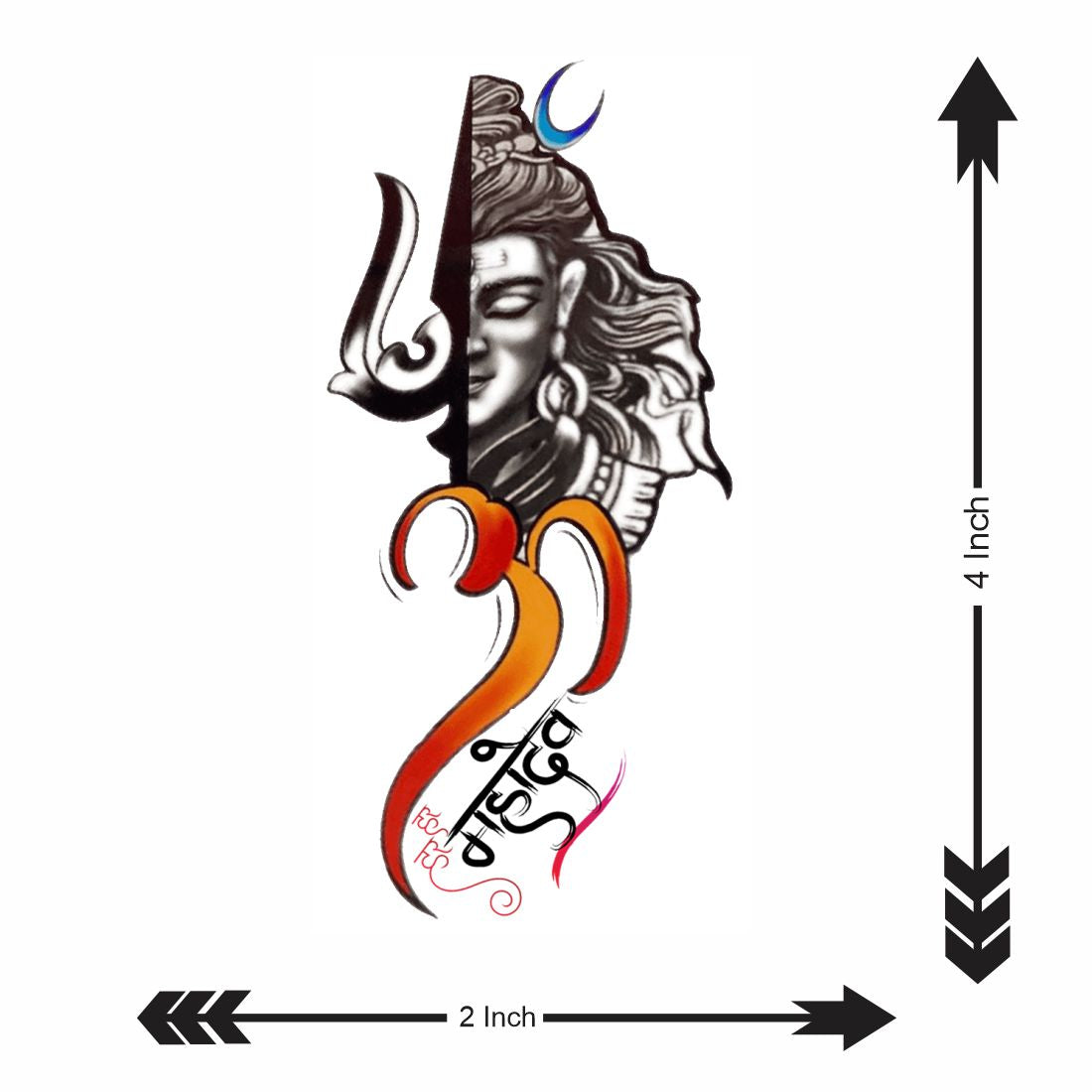 Temporary Tattoowala Lord Shiv God Tattoo on Hand Waterproof Temporary Body Tattoo