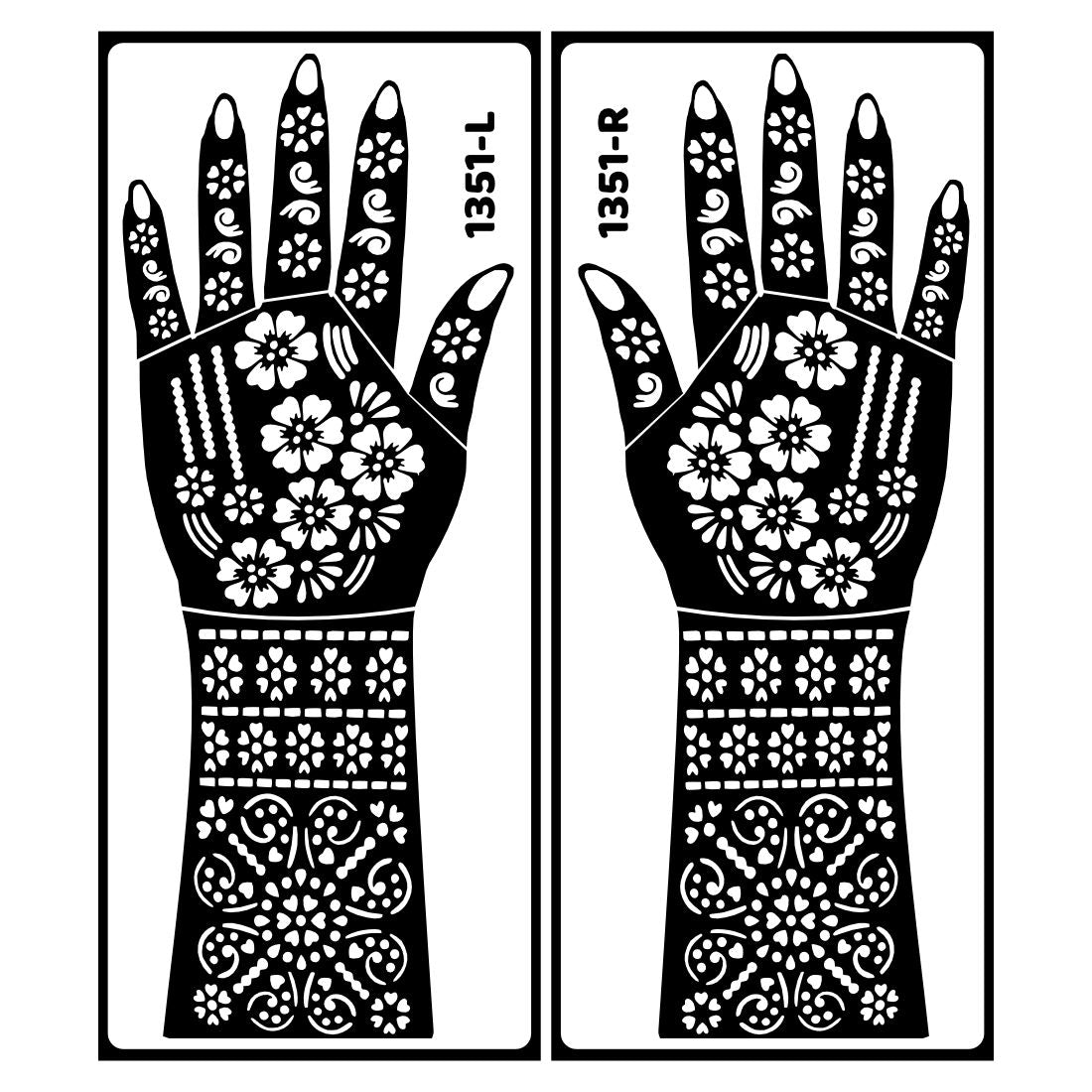 Intricate Design Bridal Mehndi Stencil Sticker For Wedding Functions Easy To Use With Instant Beautiful Design