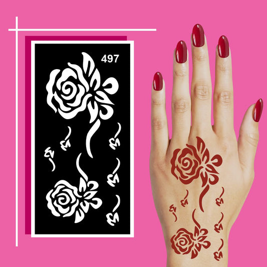 All Purpose Mehndi Stencil Sticker Collection with Variety of Shapes For Kids & Adults Both Sticker