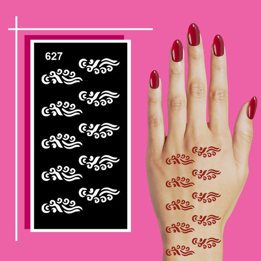 Peel-and-Use Mehndi Stencil for Kids Interested in Learning Traditional Art