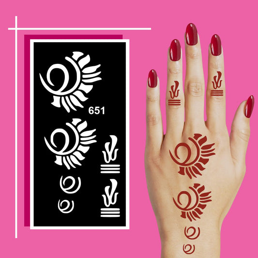 Mehndi Stencil Stickers for Kids and Grown-Ups with Clear Finish