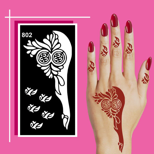 Reusable Mehndi Art Stencils for Quick and Beautiful Hand Designs for Everyone