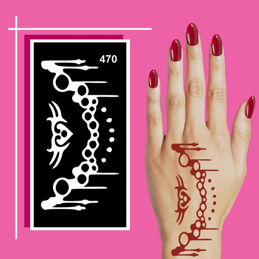DIY Mehndi Stencil Template Pack with Step-by-Step Ease For Kids & Adults Both Sticker
