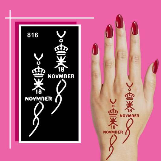 Quick Apply Mehndi Stencil Art for Daily and Casual Hand Use