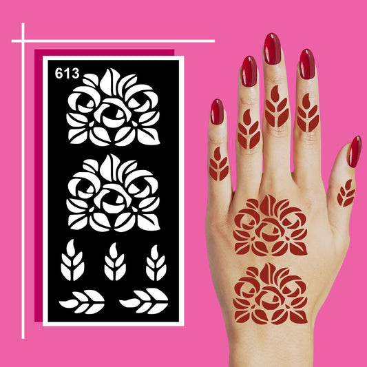 Decorative Kids Mehndi Stencil with Easy Application for Daily Use