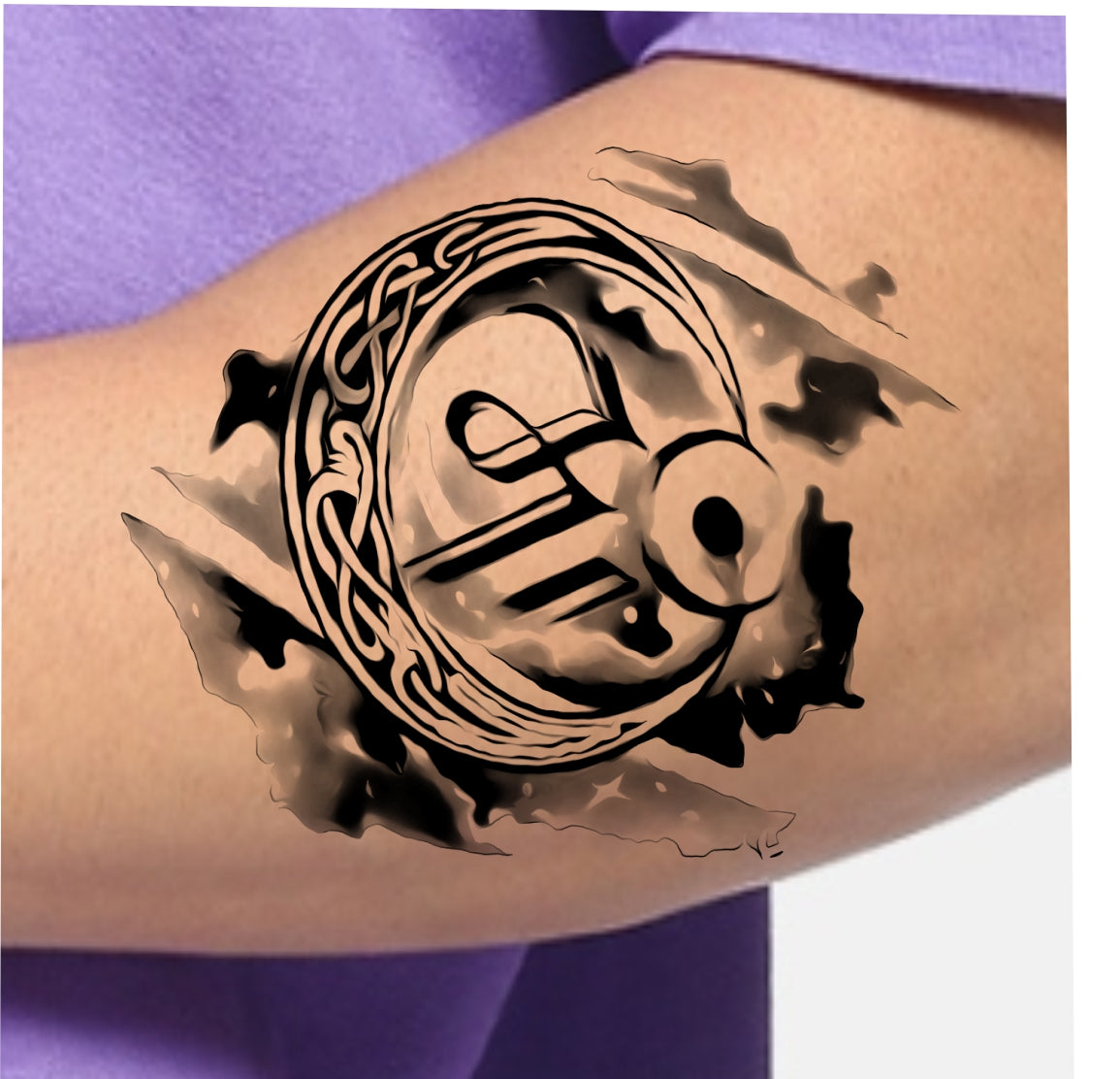 New Black Maa Temporary Body Tattoo For Men and Woman