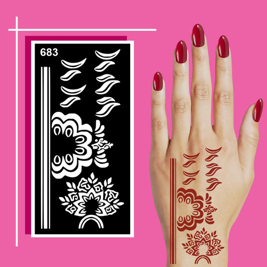 Premium Mehndi Stencil Stickers for Easy Learning and Practice