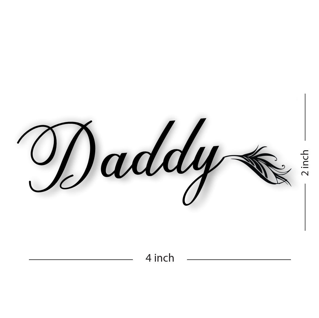 New Black Daddy Feather Temporary Body Tattoo For Men and  Woman