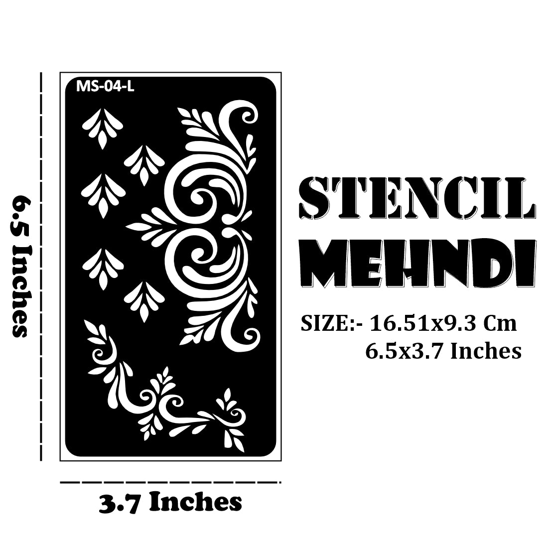 Modern Stencil Mehndi Sticker Ideal for Festivals and Special Occasions