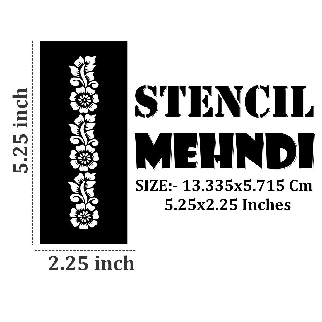 Artistic Mehndi Hand Design Sticker for Girls and Boys to Enjoy Kids can decorate notebooks, drawings, or school projects with Stencil stickers