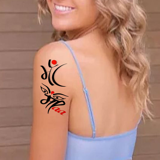 Temporary Tattoowala Maa Paa Colourful Eye Temporary Tattoo for Men and Women Waterproof Sticker