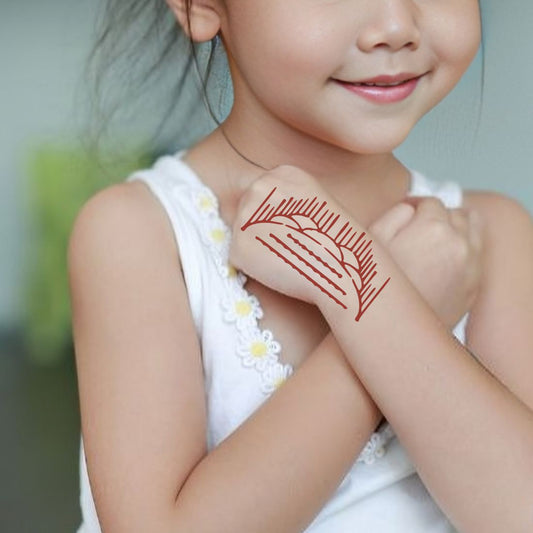 Geometric Mehndi Stencil Stickers for a Modern Look For Kids & Adults Both Sticker