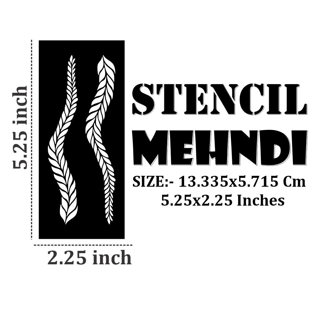 Leaf and Flower Design Mehndi Stencil Sticker for Little Artists Kids can decorate notebooks, drawings, or school projects with Stencil stickers