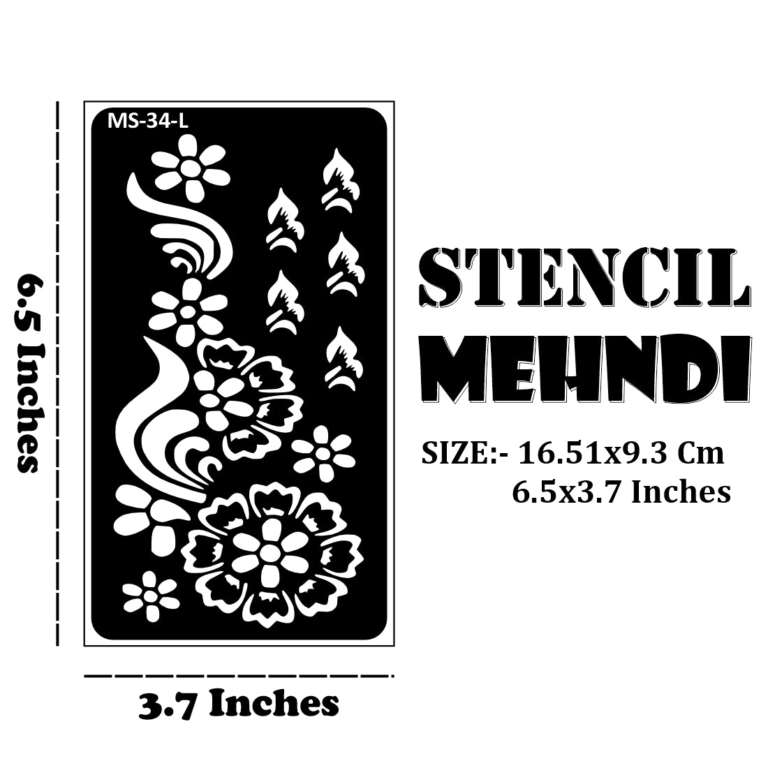 Modern Mehndi Stencil Sticker for Any Festive Look One Set For Each Hand