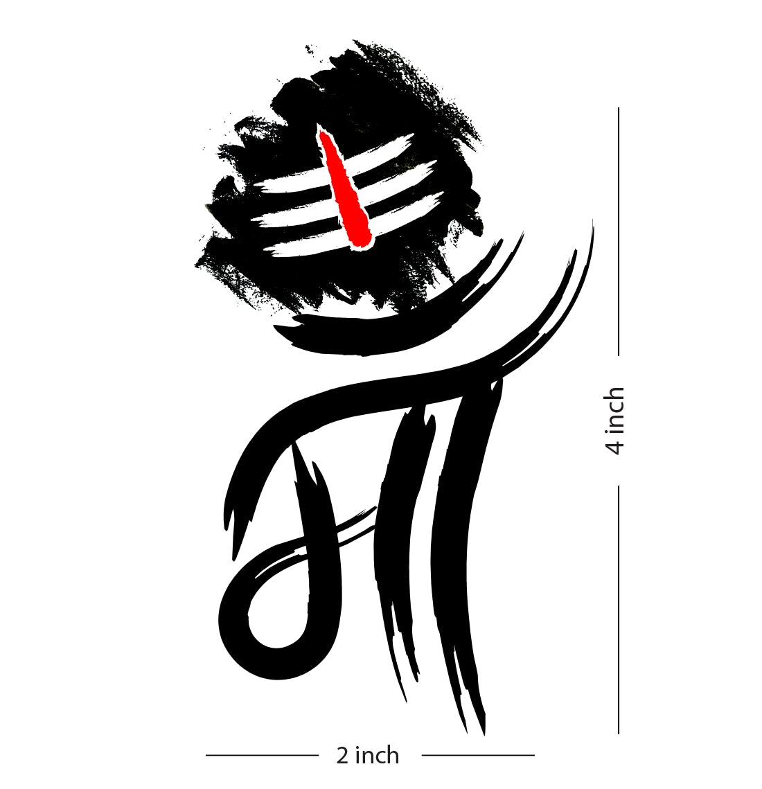 New Maa Black Shivling Temporary Body Tattoo For Men and Woman